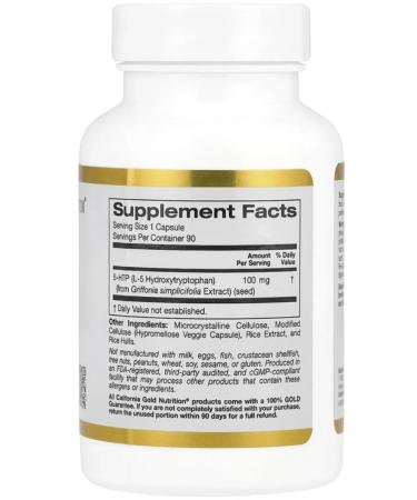 California Gold Nutrition California Gold 5-HTP mood support 90 vegetables. capsules - Buy Online on GoSupps.com