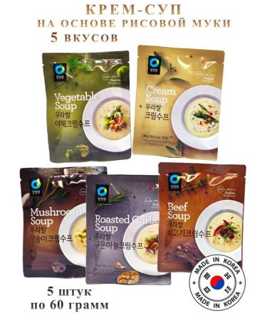 DAESANG Cream-SUP with different tastes set 5 pieces