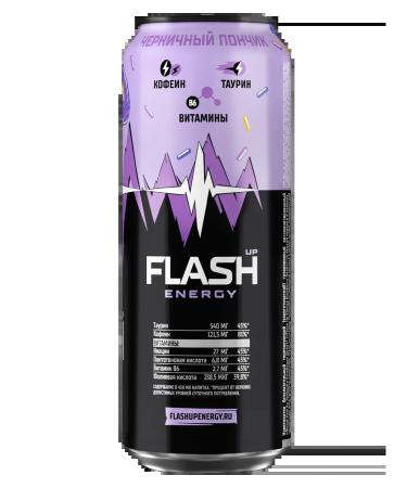 Flash Up Energy blueberry donut energy 24 pcs x 0.45 liters - Buy Online on GoSupps.com