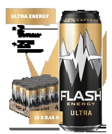 Flash Up Ultra Energy energy 12 cans x 0.45 liters
