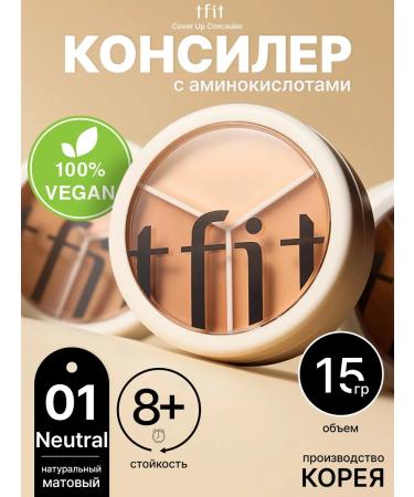 TFIT Palette of concealers for the face and eyes natural 01