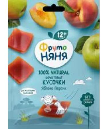 Frutonyanya Fruit pieces of apples and peaches 4pcs 53g - Buy Online on GoSupps.com