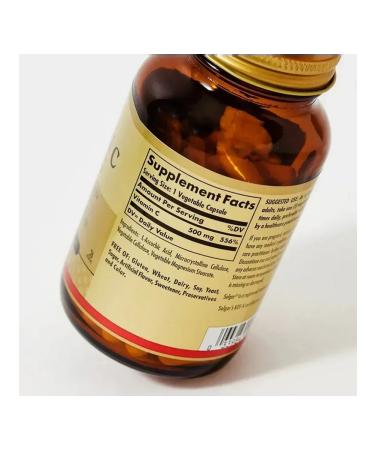 Solgar vitamin C 500 mg 100 capsules - 2 U - Buy Online on GoSupps.com