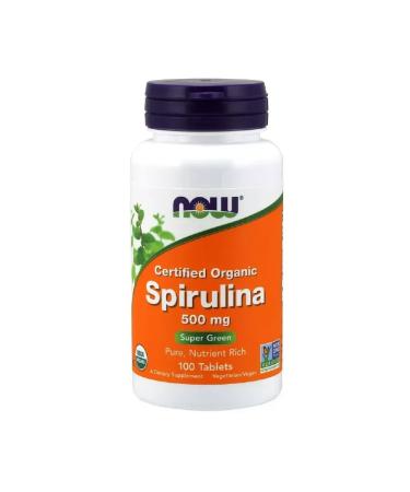 Now spirulina 500 mg 100 pcs tablet weighing 500 mg-2 pcs
