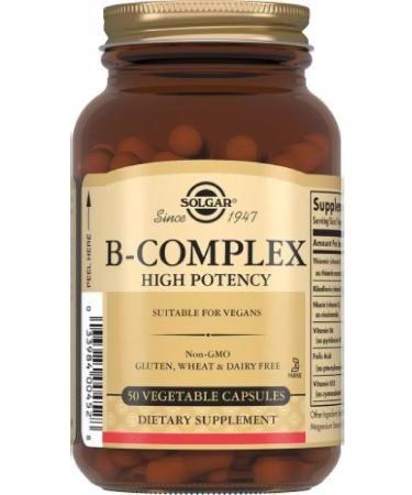Solgar B-complex 50 pcs. Capsules weighing 330 mg-4pcs