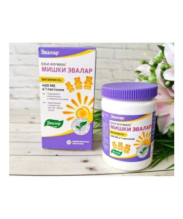 Evalar JSC Baby formula Mishka vitamin D3 -4 pcs - Buy Online on GoSupps.com