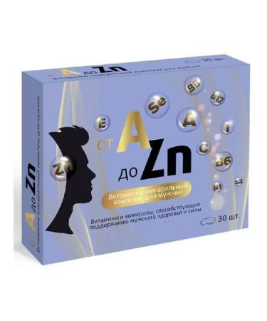 Vitamir A-Zn vitamin complex for men 30 pcs. tablets p-4pcs