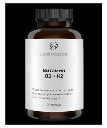LIFE FORCE Vitamin D 3+K 2 90 pcs. capsules weighing 450 mg-2 pcs