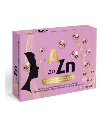 A-Zn vitamin complex for women 30 pcs P-3CT tablets - Buy Online on GoSupps.com