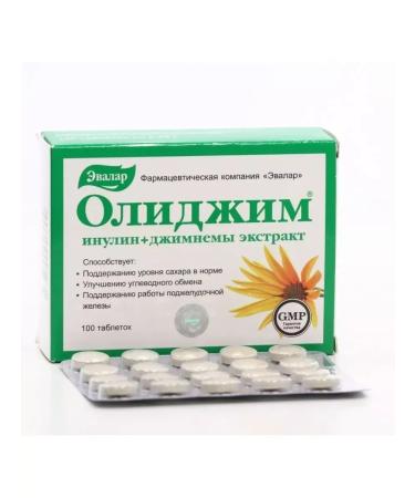 Evalar Olijim (Inulin+Jiminema) 100 tab. 4 pcs