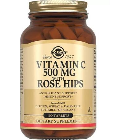 SOLGAR Vitamin C+rosehip 100 pcs. tablets-4pcs
