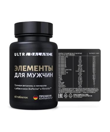 UltraBalance Elements of men premium vitamins 60 pcs. 950 mg -4 UP - Buy Online on GoSupps.com