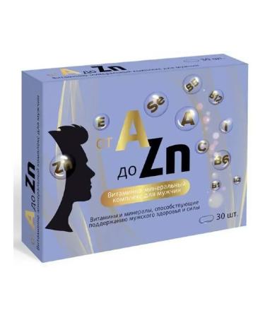 Vitamir A-Zn vitamin complex for men 30 pcs. tablets p-2 pcs