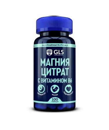 GLS pharmaceuticals GLS Magnesium Citrate with B6 100 caps. 500 mg -2 pcs