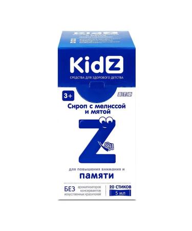 KIDZ (KIDZ) Syrup with lemon balm and mint 20 sticks 5ml -4Up - Buy Online on GoSupps.com