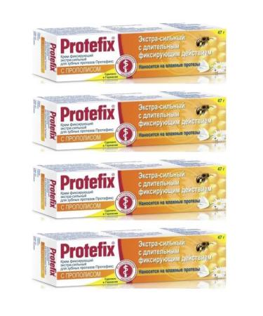 Protefix Extra-horsepower cream for dentures-4pcs
