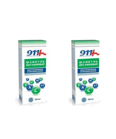 911 Your emergency service 911 shampoo vitamin ragged pyan Vol 150ml-4 pcs