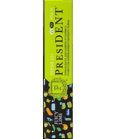 PRESIDENT Teens Toothpaste Juicy Lime 12+ 70 GR-2 pcs - Buy Online on GoSupps.com