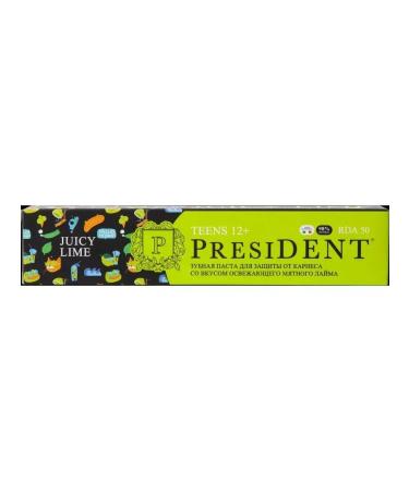 PRESIDENT Teens Toothpaste Juicy Lime 12+ 70 GR-2 pcs - Buy Online on GoSupps.com