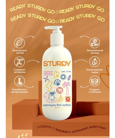 STURDY Dog shampoo universal moisturizing 500 ml - Buy Online on GoSupps.com