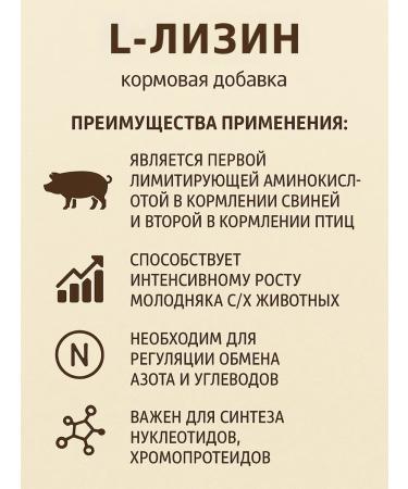 Zagotovki Shop L - lysine 98.5% monohydrochloride of amino acid 1 kg - Buy Online on GoSupps.com