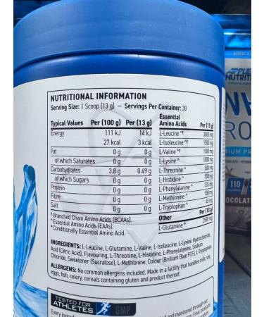 APPLIED NUTRITION Essential amino acids EAA Amino Fuel 390g Blue Raspberry - Buy Online on GoSupps.com