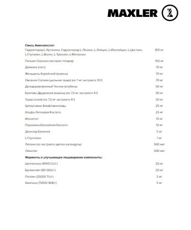 Vitamen Vitamins complex for men Maxler 180 tablets - Buy Online on GoSupps.com