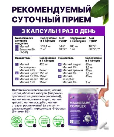Organic Infinity Magnesium B6 6-in-1 complex 6 forms - Buy Online on GoSupps.com
