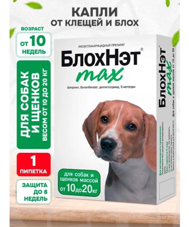 Astrapharm Blochnet Max Drops from Blox Bloch for Dogs 10-20 kg 2 ml 1 pc