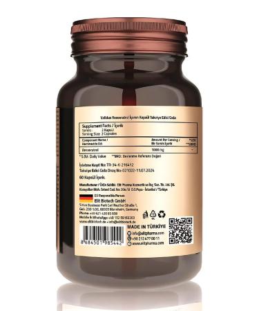 Validus Resveratrol 1000 mg capsules 60 pcs - Buy Online on GoSupps.com