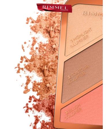 Rimmel Palette for contouring highlighter sculptor blush tone 002 - Buy Online on GoSupps.com