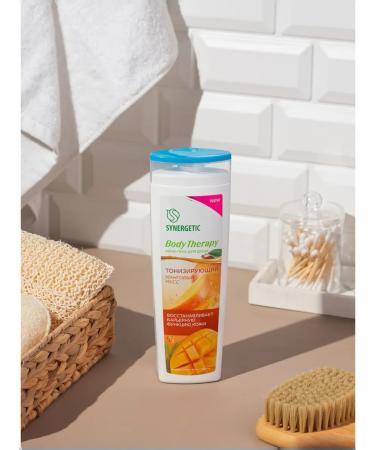 SYNERGETIC Shower gel "mango mousse" 380 ml 2 pieces - Buy Online on GoSupps.com