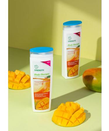 SYNERGETIC Shower gel "mango mousse" 380 ml 2 pieces - Buy Online on GoSupps.com