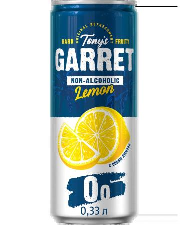 Tony's Garret 00 Hard Lemon non -alcoholic beer drink 24 x 0.33 liters - Buy Online on GoSupps.com