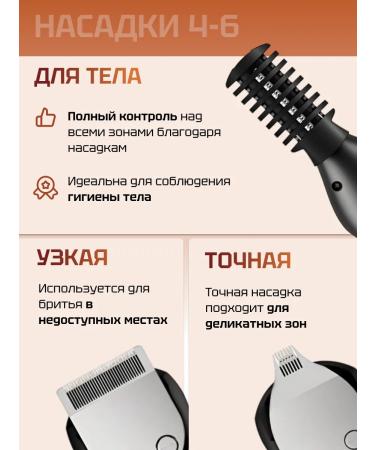 Male trimmer for beard and body with nozzles 11 in 1 - Buy Online on GoSupps.com
