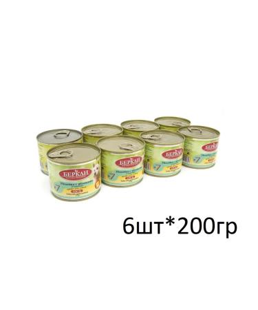 Berkley Canned goods to dogs No. 7 turkey with apples and bran 200g*6pcs