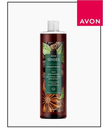 AVON Shampoo-shower gel for men "spicy pepper" 500 ml - Buy Online on GoSupps.com