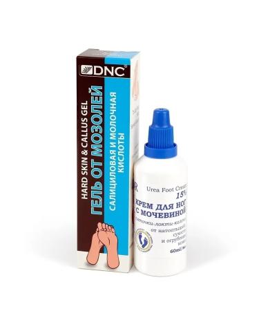 DNC Dry Foot Care: Urea Cream (15%) and Callus Gel with Salicylic and Lactic Acid - Buy Online on GoSupps.com