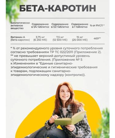 VitaMeal Beta Karotin for vision and beautiful skin - Buy Online on GoSupps.com