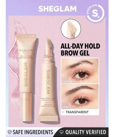 Transparent natural persistent eyebrow gel