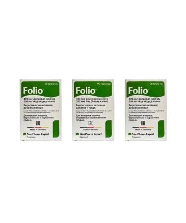 Folio (folio) 90 tablets of 95 mg x 3 l