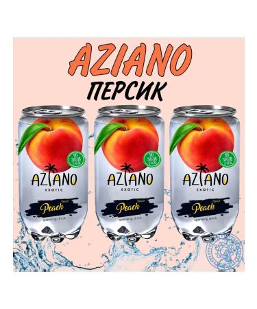 AZIANO Sighed drink Asiano peach without sugar 3pcs 350 ml