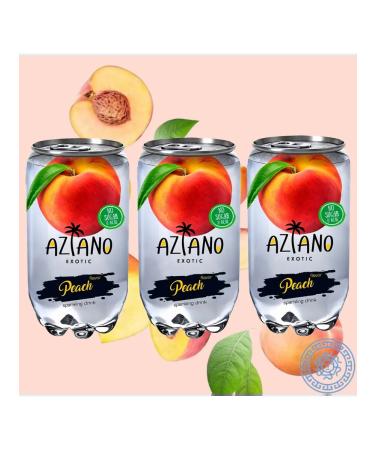 AZIANO Sighed drink Asiano peach without sugar 3pcs 350 ml - Buy Online on GoSupps.com