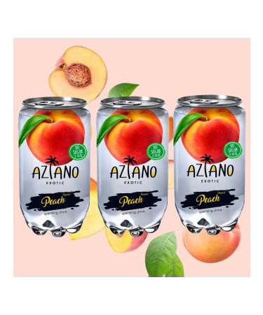 AZIANO Sighed drink Asiano peach without sugar 3pcs 350 ml - Buy Online on GoSupps.com