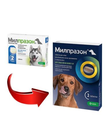 KRKA Milprazone tablets from worms for dogs weighing 5 kg 2 table - Buy Online on GoSupps.com