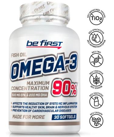 Be First Omega-3 90% Maximum Concentration 30 Gel. Capsul - Buy Online on GoSupps.com