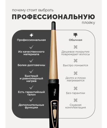 Mark Schmidt Professional Conical curler for curls Mark SHMIDT 13-25 mm - Buy Online on GoSupps.com