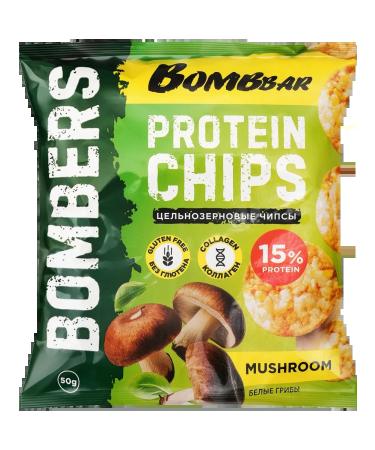 Protein chips Bombbar bombers white mushrooms