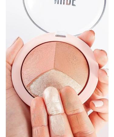 Golden Rose Shining powder 3 in 1 bronzer blush high -end nude nude - Buy Online on GoSupps.com