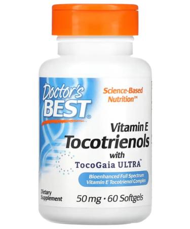 Doctor's Best Tokotrienols with vitamin E 60 soft tablets - Buy Online on GoSupps.com